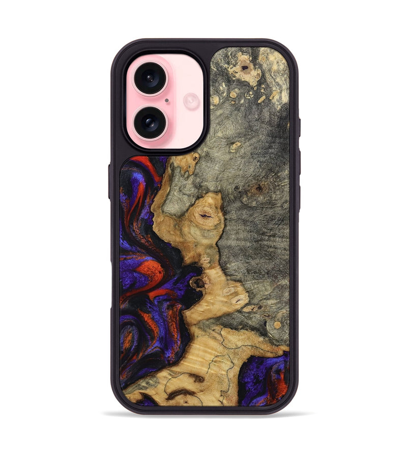 iPhone 16 Wood Phone Case - James (Purple, 808932)