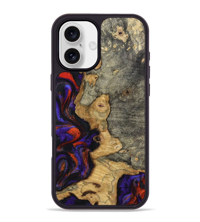 iPhone 16 Plus Wood Phone Case - James (Purple, 808932)