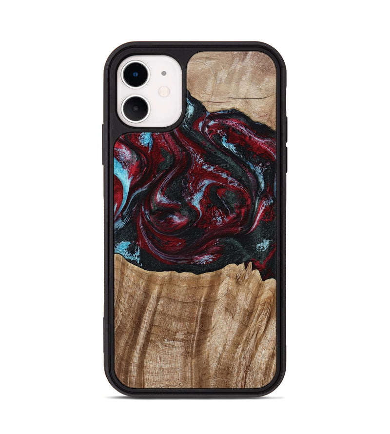 iPhone 11 Wood Phone Case - Caitlyn (Red, 808935)