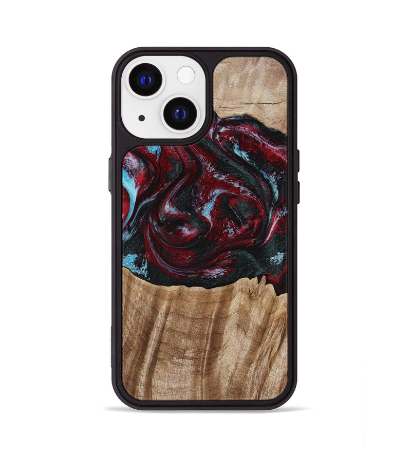 iPhone 13 Wood Phone Case - Caitlyn (Red, 808935)