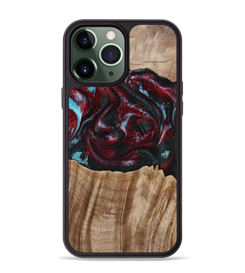 iPhone 13 Pro Max Wood Phone Case - Caitlyn (Red, 808935)