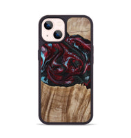 iPhone 14 Wood Phone Case - Caitlyn (Red, 808935)