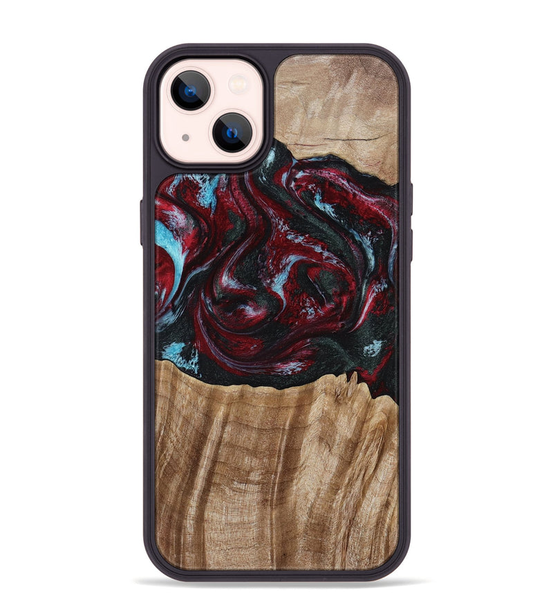 iPhone 14 Plus Wood Phone Case - Caitlyn (Red, 808935)