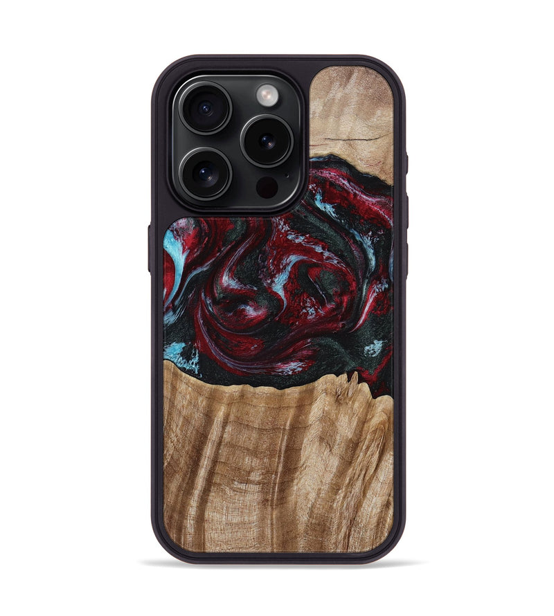 iPhone 15 Pro Wood Phone Case - Caitlyn (Red, 808935)