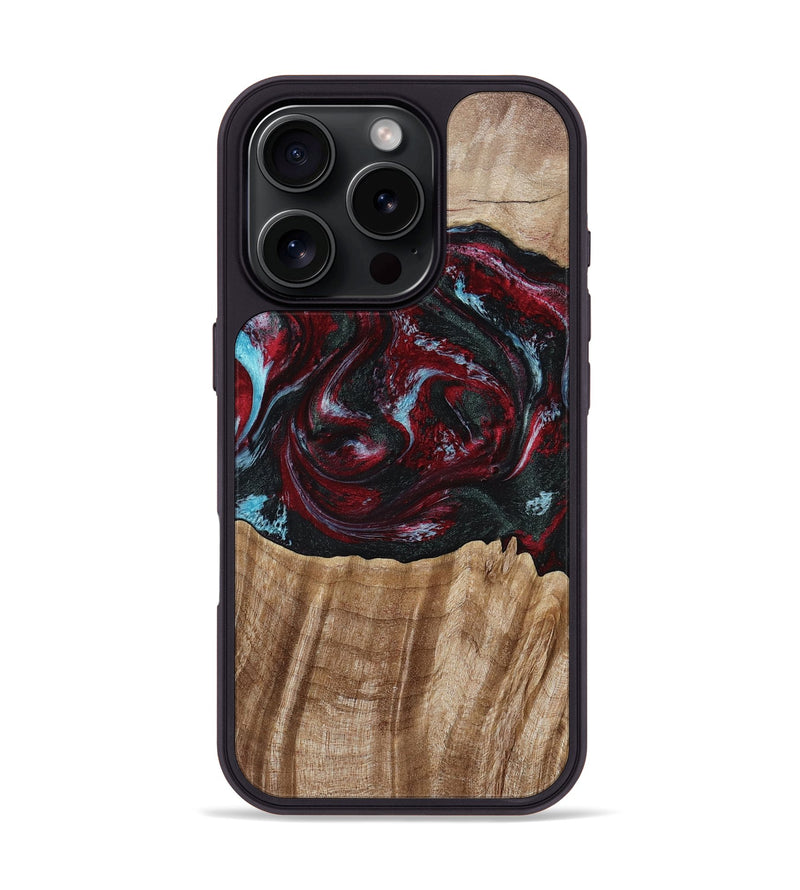 iPhone 16 Pro Wood Phone Case - Caitlyn (Red, 808935)