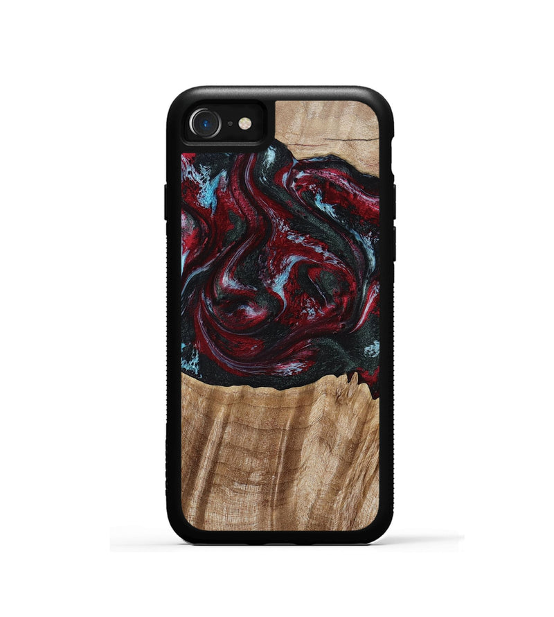 iPhone SE Wood Phone Case - Caitlyn (Red, 808935)