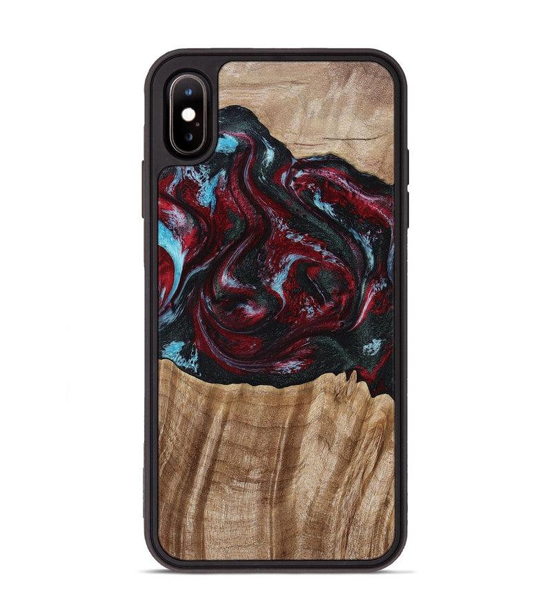 iPhone Xs Max Wood Phone Case - Caitlyn (Red, 808935)