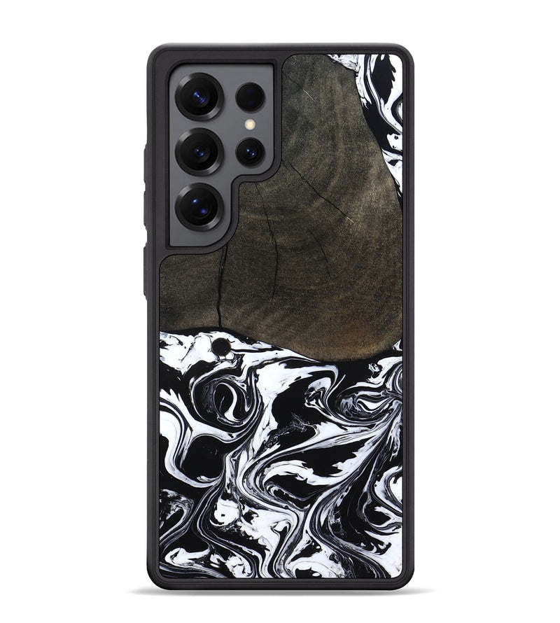 Galaxy S25 Ultra Wood Phone Case - Evette (Black & White, 808937)