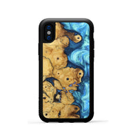 iPhone Xs Wood Phone Case - Madelyn (Blue, 808946)