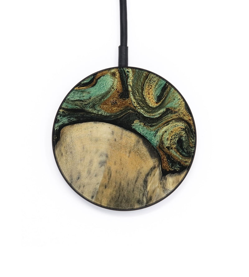 Circle Wood Wireless Charger - Chantel (Green, 808949)