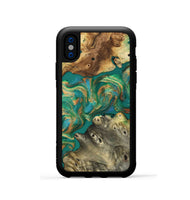 iPhone Xs Wood Phone Case - Zion (Green, 808956)