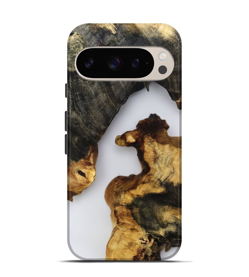 Pixel 9 Pro Wood Live Edge Phone Case - Cicely (Clear, 808993)