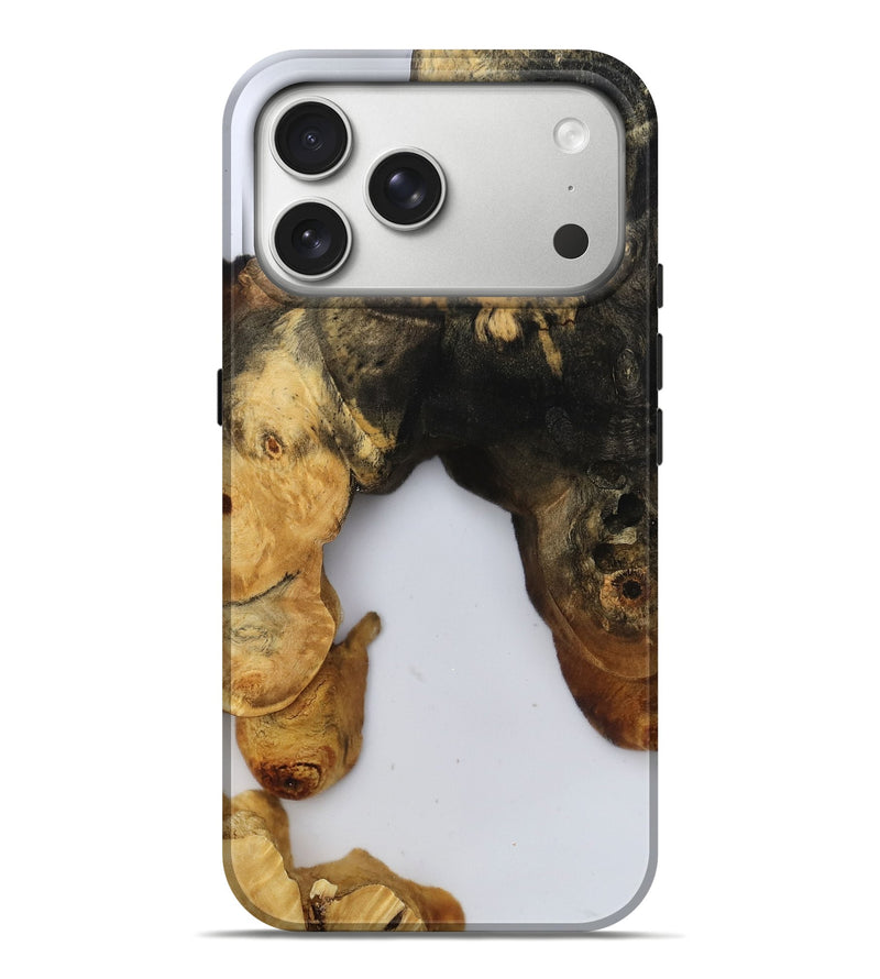 iPhone 17 Pro Max Wood Live Edge Phone Case - Newt (Clear, 808996)