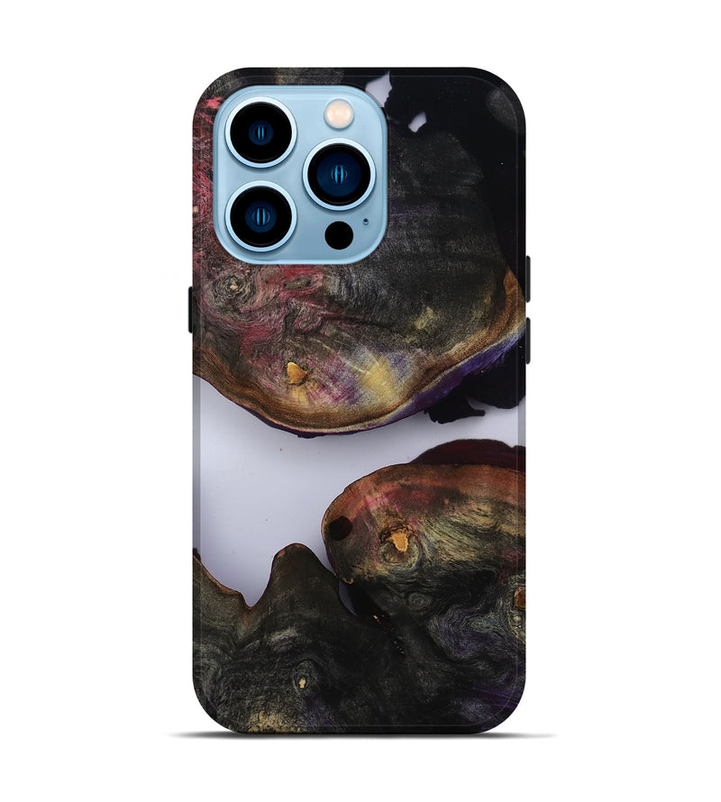 iPhone 14 Pro Wood Live Edge Phone Case - Mason (Clear, 809002)