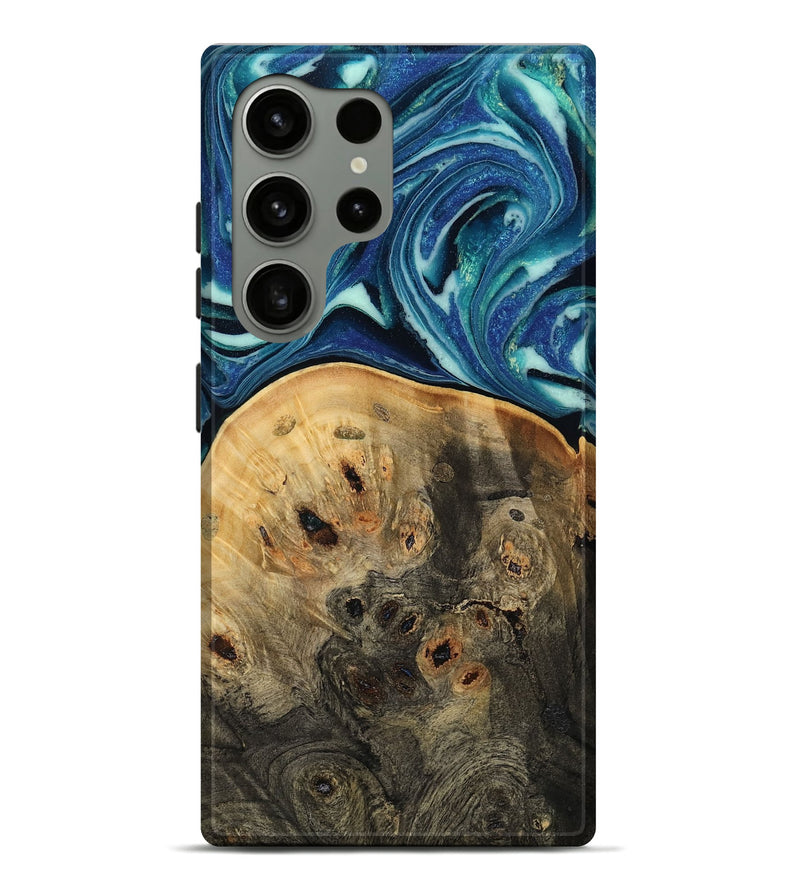 Galaxy S24 Ultra Wood Live Edge Phone Case - Rowen (Blue, 809003)