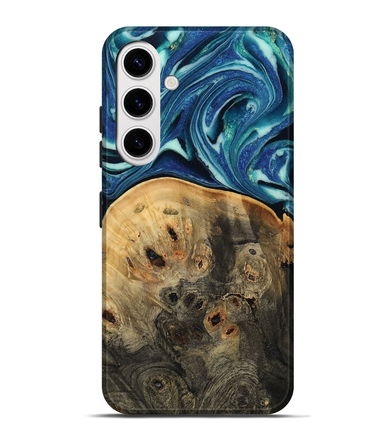 Galaxy S25 Plus Wood Live Edge Phone Case - Rowen (Blue, 809003)