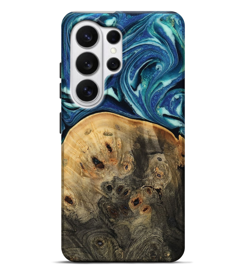 Galaxy S26 Ultra Wood Live Edge Phone Case - Rowen (Blue, 809003)