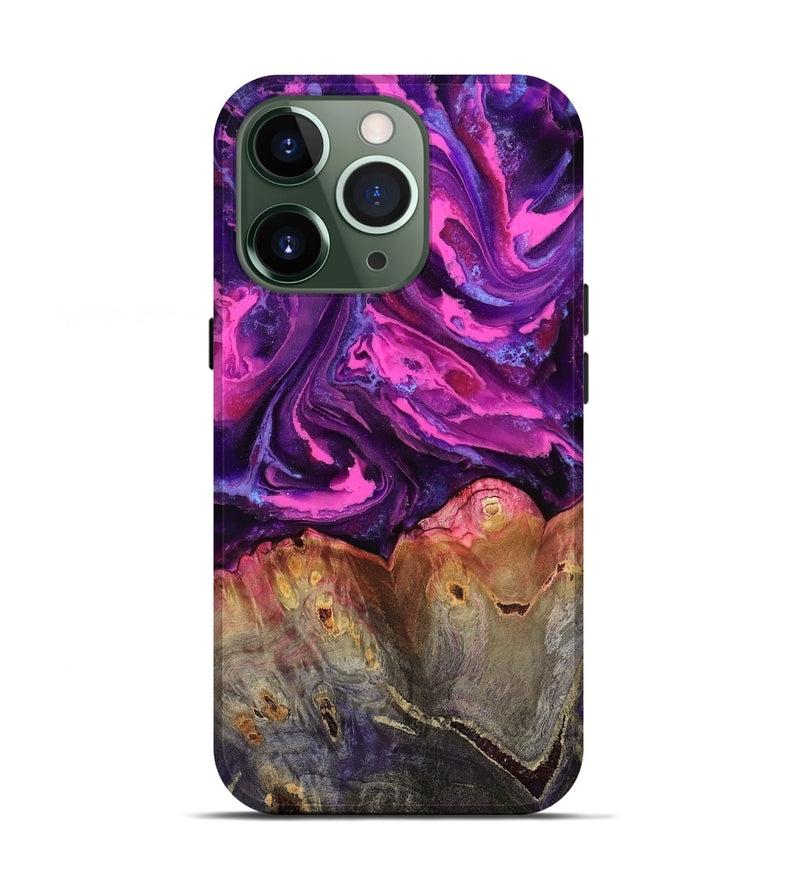 iPhone 13 Pro Wood Live Edge Phone Case - Dillion (Purple, 809006)