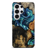 Galaxy S26 Ultra Wood Live Edge Phone Case - Alessia (Blue, 809007)