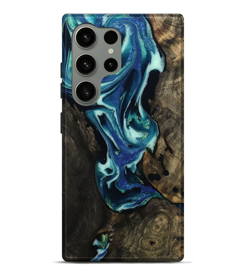 Galaxy S24 Ultra Wood Live Edge Phone Case - Rosetta (Blue, 809009)