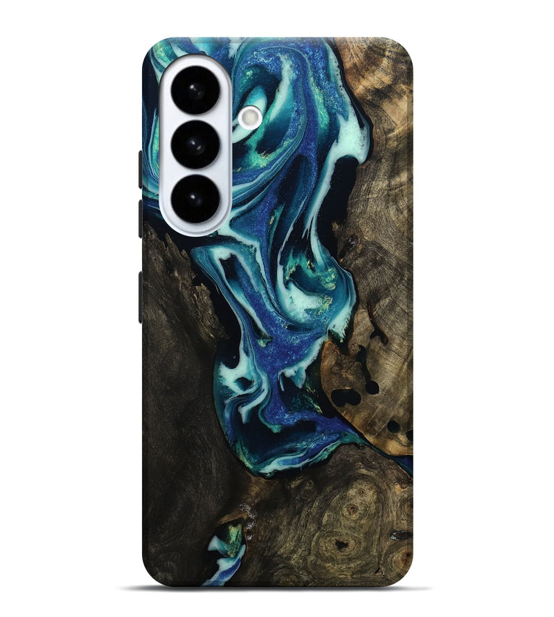 Galaxy S26 Plus Wood Live Edge Phone Case - Rosetta (Blue, 809009)