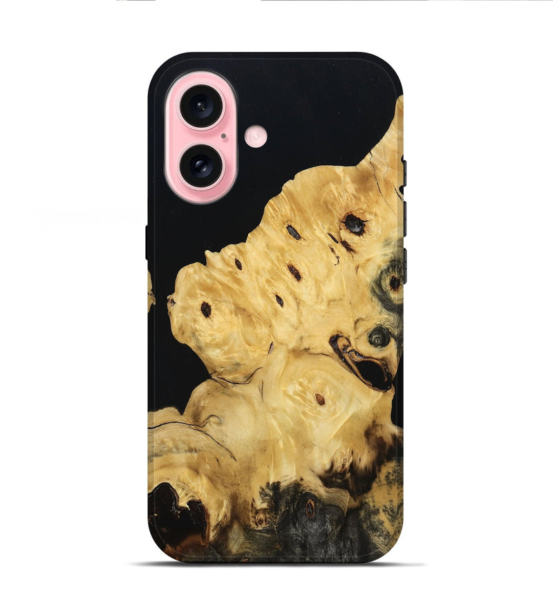 iPhone 16 Wood Live Edge Phone Case - Caylee (Wood Burl, 809015)
