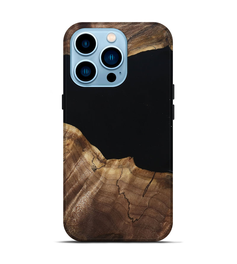 iPhone 14 Pro Wood Live Edge Phone Case - Lige (Wood Burl, 809025)