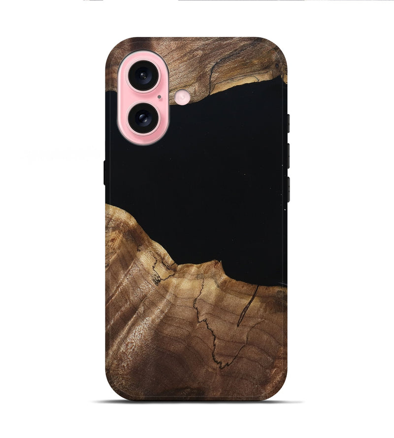 iPhone 16 Wood Live Edge Phone Case - Lige (Wood Burl, 809025)