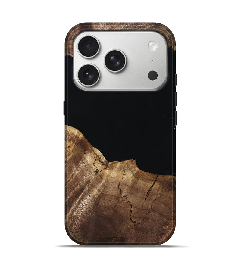 iPhone 17 Pro Wood Live Edge Phone Case - Lige (Wood Burl, 809025)