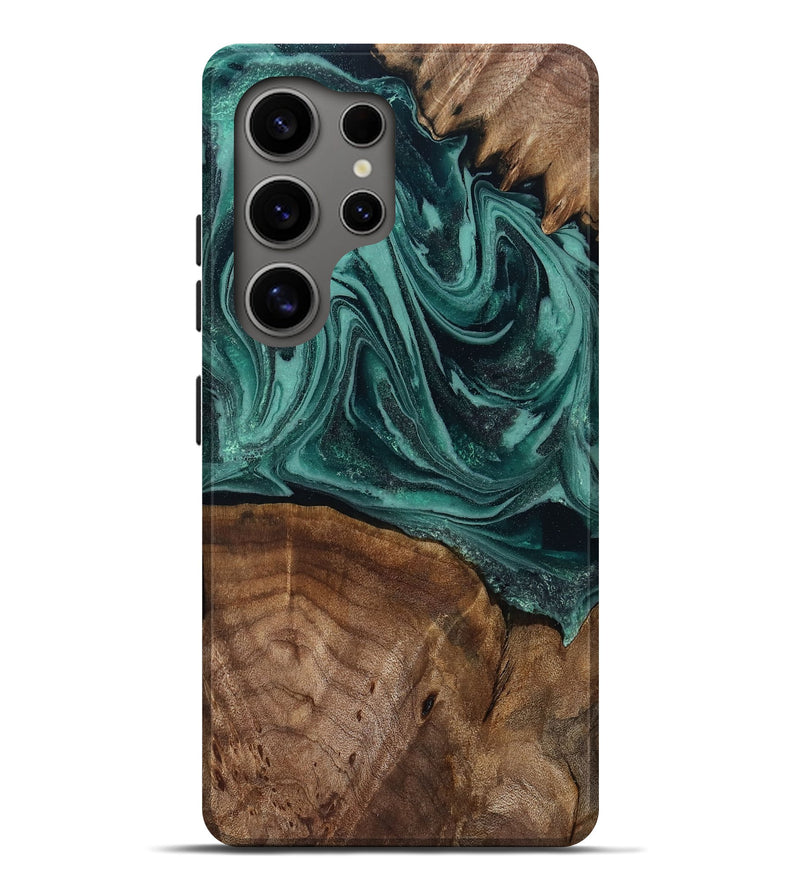 Galaxy S25 Ultra Wood Live Edge Phone Case - Jaquan (Green, 809029)