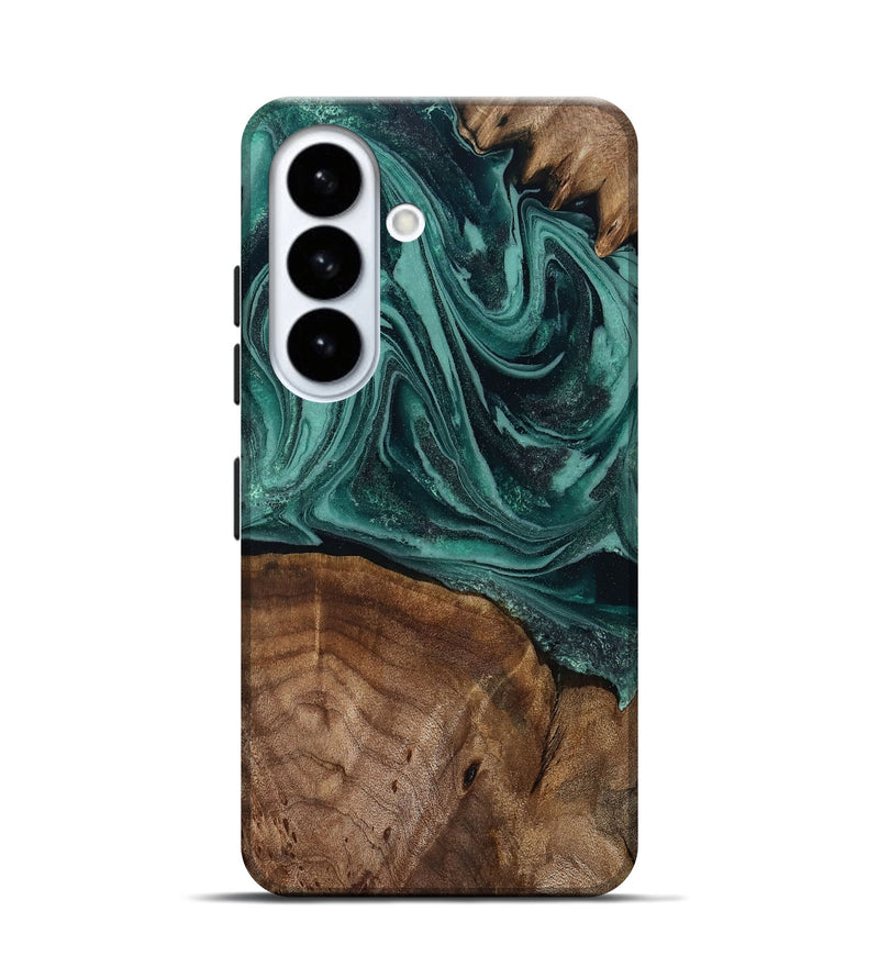 Galaxy S26 Wood Live Edge Phone Case - Jaquan (Green, 809029)