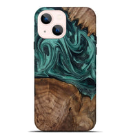 iPhone 14 Plus Wood Live Edge Phone Case - Jaquan (Green, 809029)