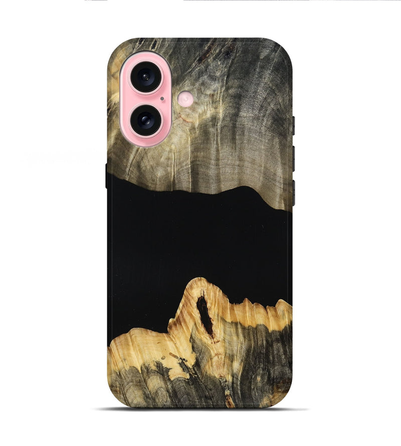 iPhone 16 Wood Live Edge Phone Case - Madie (Wood Burl, 809033)
