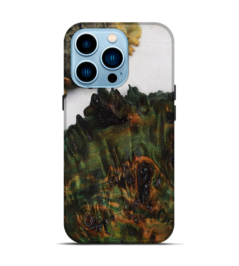 iPhone 14 Pro Wood Live Edge Phone Case - Kareem (Clear, 809034)