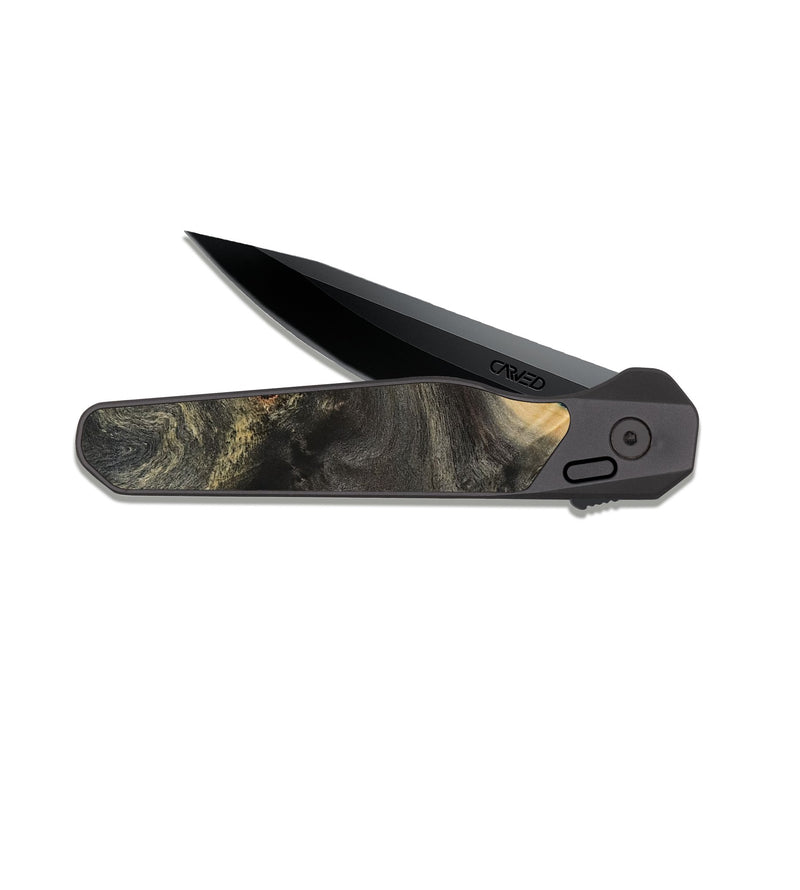 EDC Dark Slate Wood Pocket Knife - Harris (Teal & Gold, 809040)