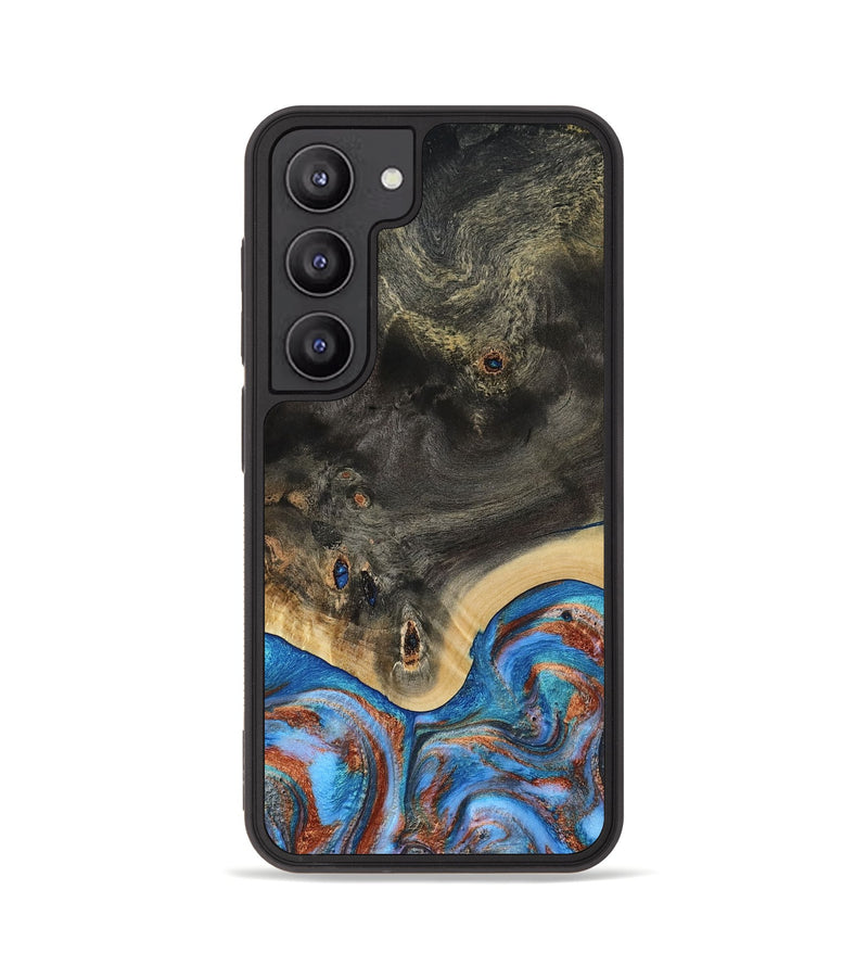 Galaxy S23 Wood Phone Case - Harris (Teal & Gold, 809040)