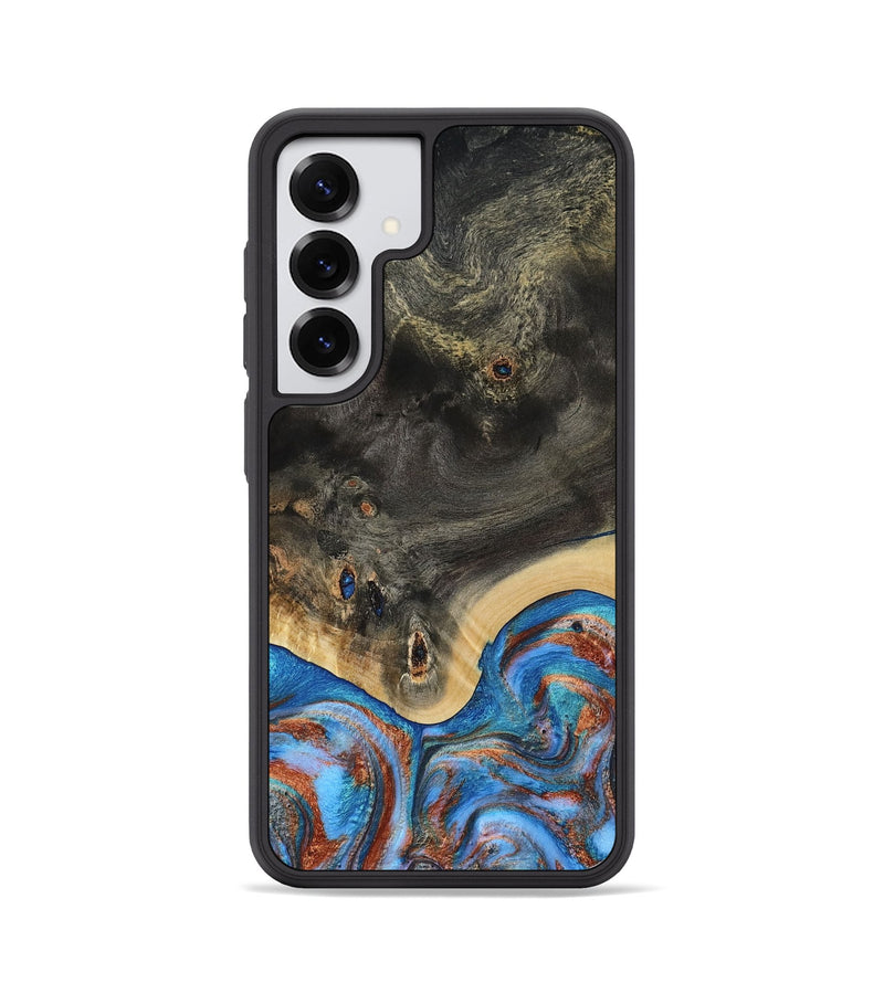 Galaxy S25 Wood Phone Case - Harris (Teal & Gold, 809040)