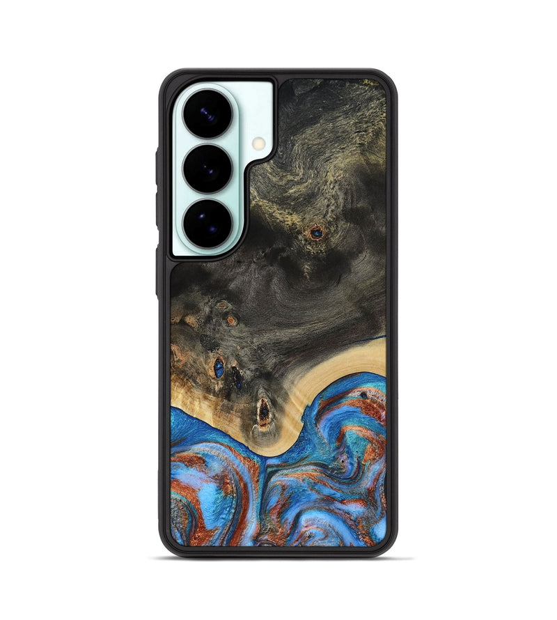 Galaxy S26 Wood Phone Case - Harris (Teal & Gold, 809040)