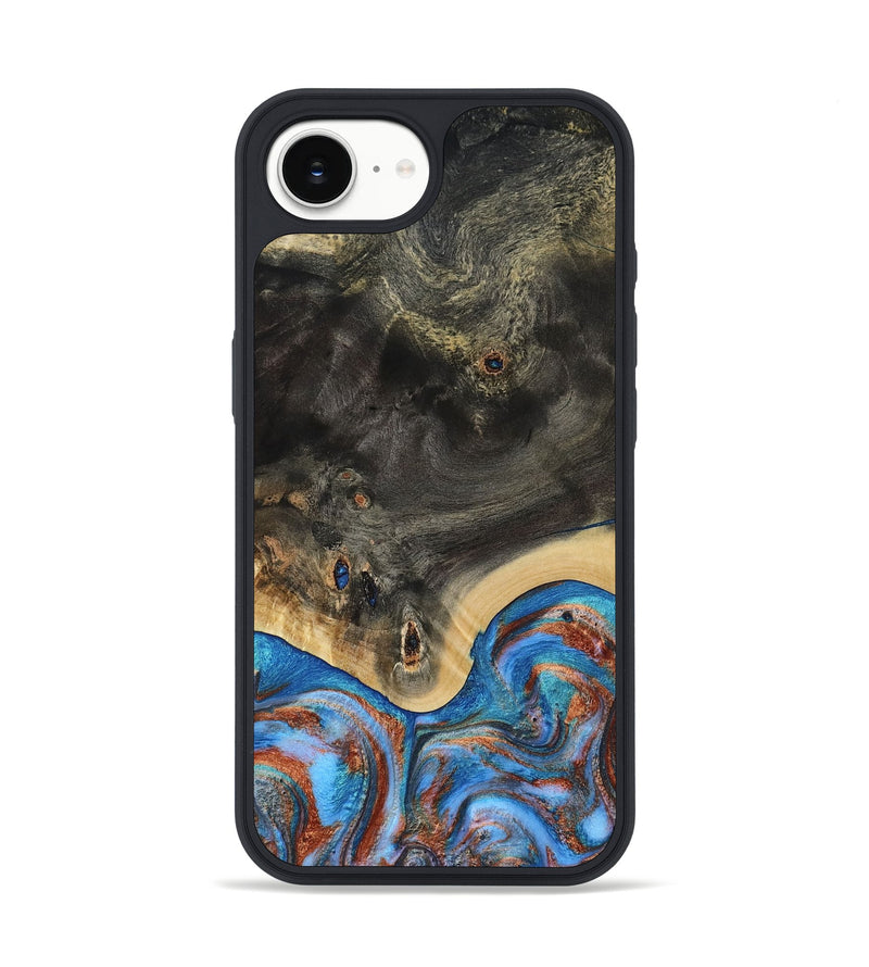 iPhone 16e Wood Phone Case - Harris (Teal & Gold, 809040)