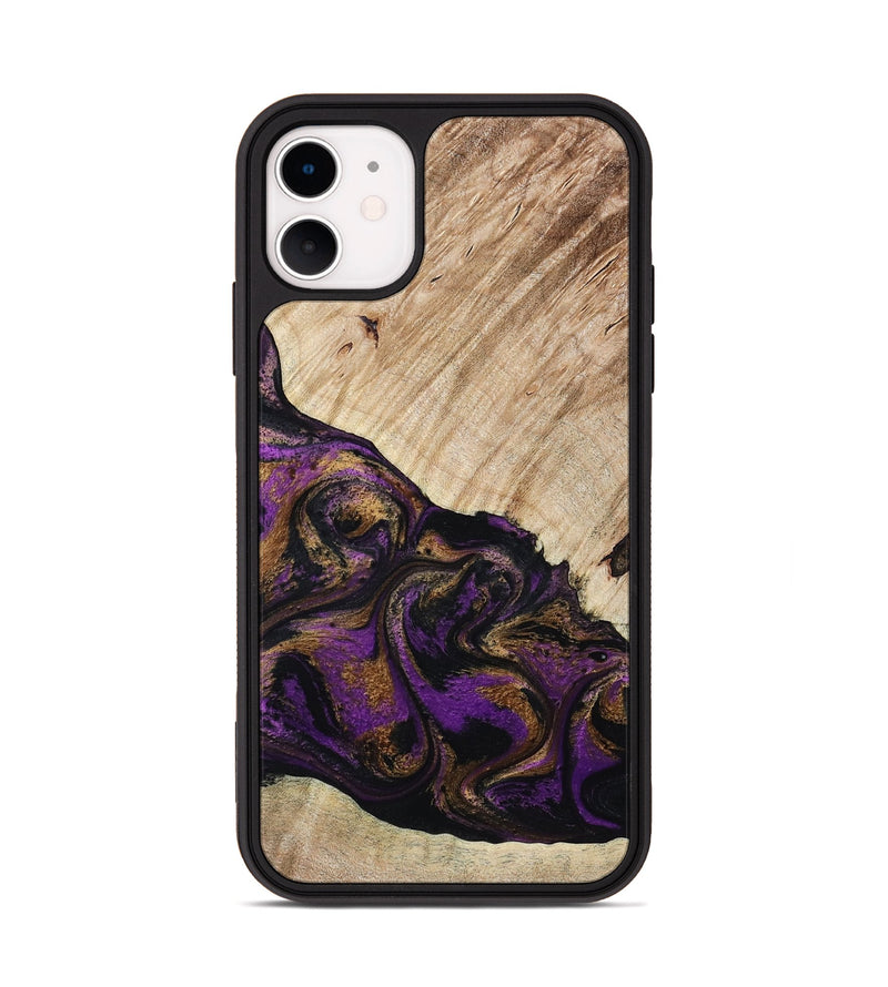 iPhone 11 Wood Phone Case - Myron (Purple, 809048)