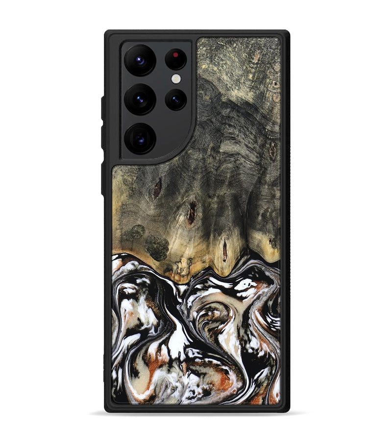 Galaxy S22 Ultra Wood Phone Case - Kesha (Black & White, 809055)