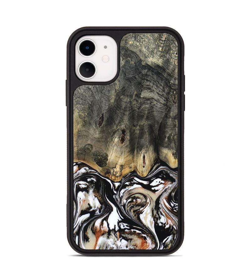 iPhone 11 Wood Phone Case - Kesha (Black & White, 809055)