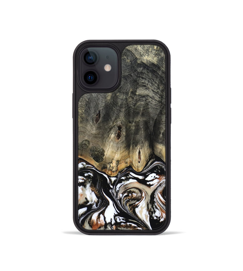 iPhone 12 mini Wood Phone Case - Kesha (Black & White, 809055)