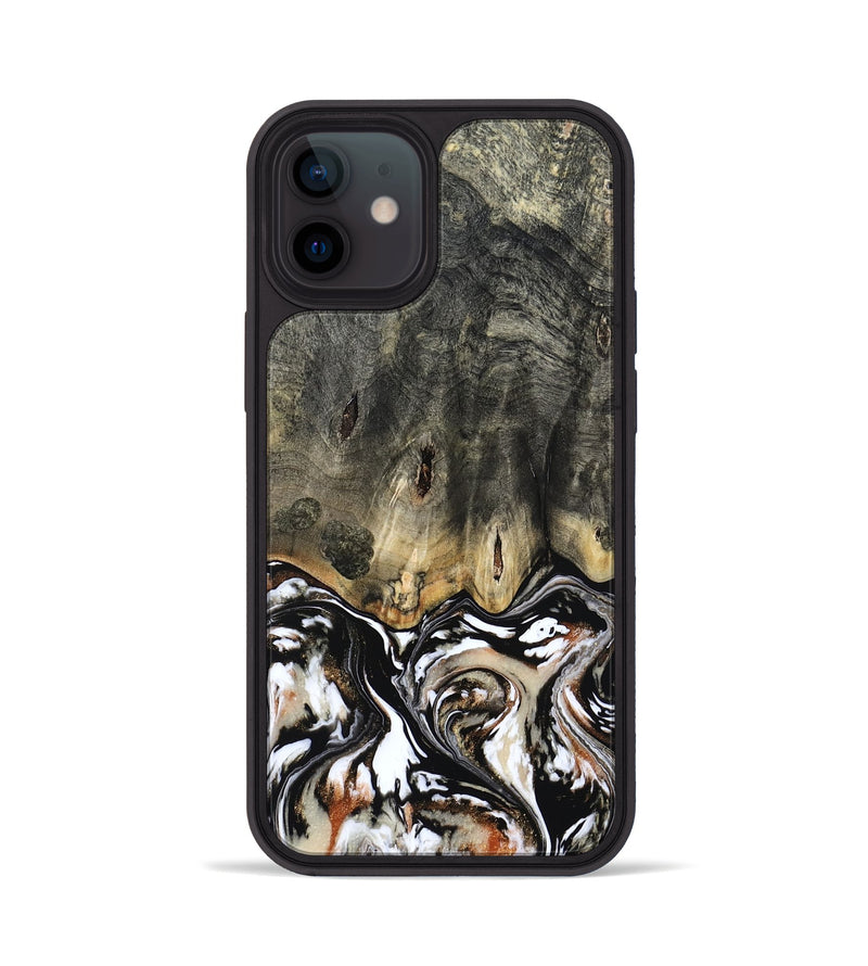 iPhone 12 Wood Phone Case - Kesha (Black & White, 809055)