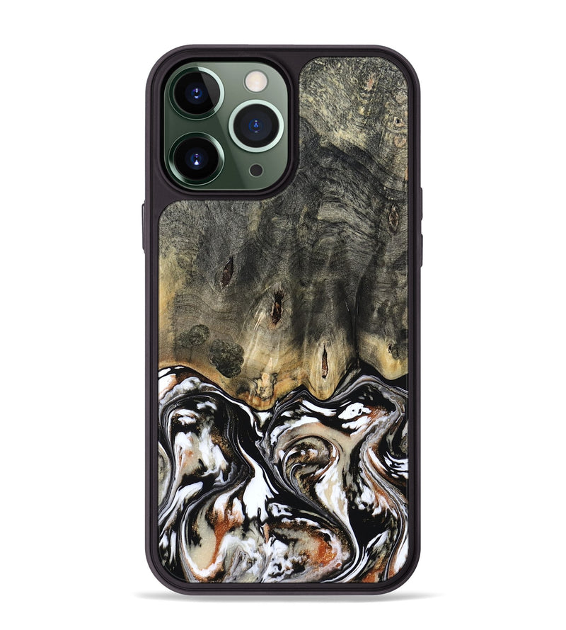 iPhone 13 Pro Max Wood Phone Case - Kesha (Black & White, 809055)