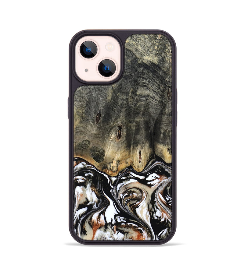 iPhone 14 Wood Phone Case - Kesha (Black & White, 809055)