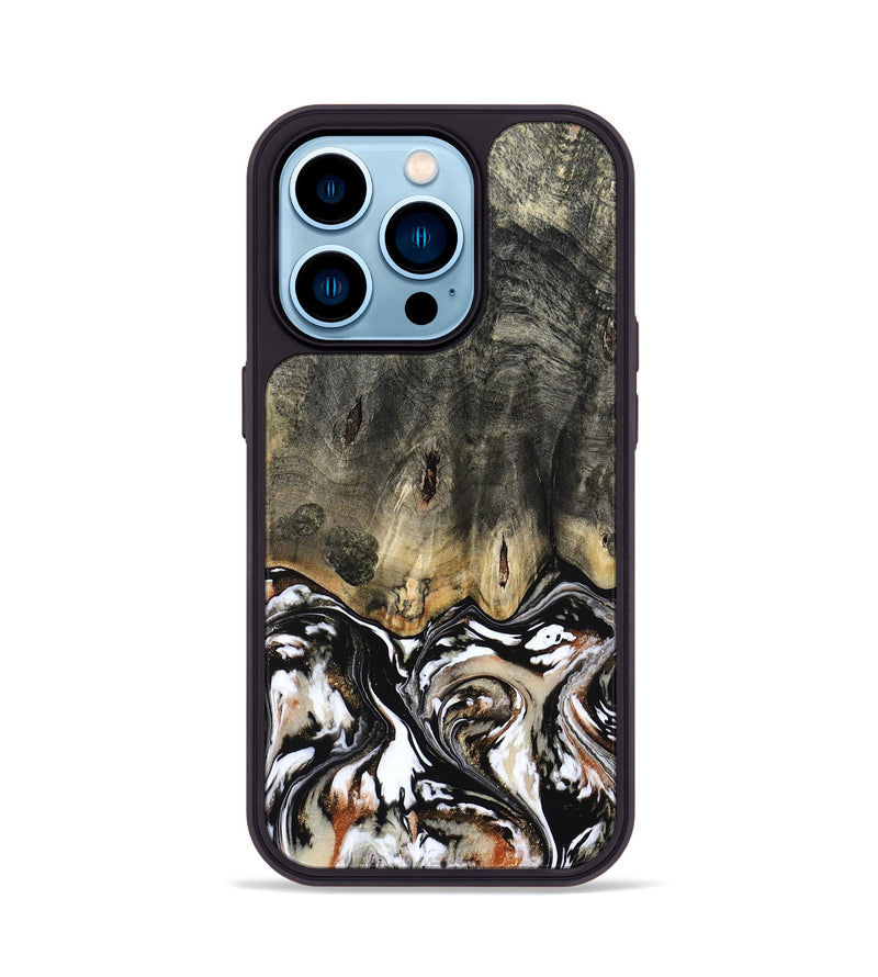 iPhone 14 Pro Wood Phone Case - Kesha (Black & White, 809055)
