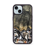 iPhone 15 Wood Phone Case - Kesha (Black & White, 809055)
