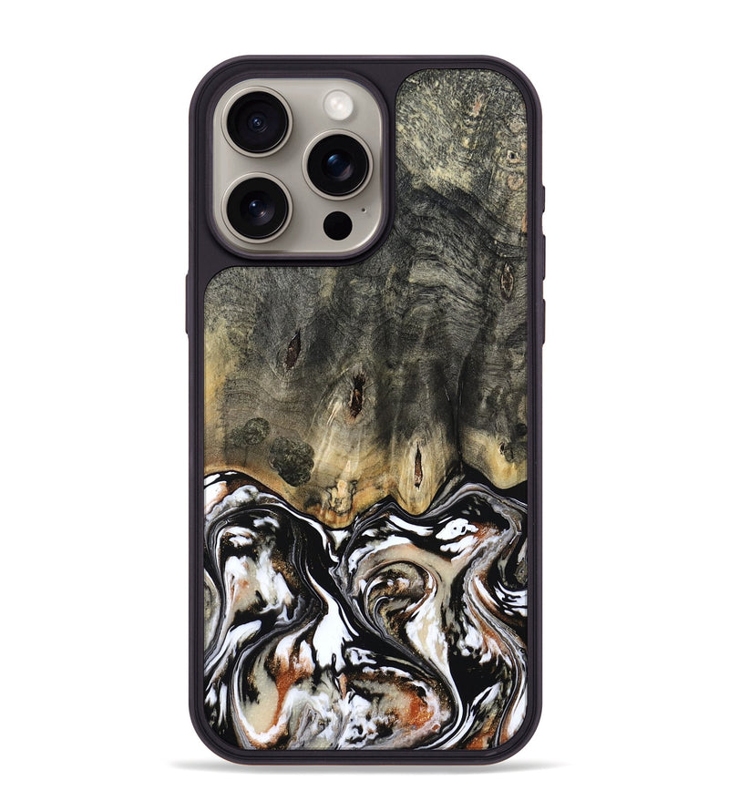 iPhone 15 Pro Max Wood Phone Case - Kesha (Black & White, 809055)