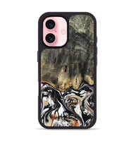 iPhone 16 Wood Phone Case - Kesha (Black & White, 809055)